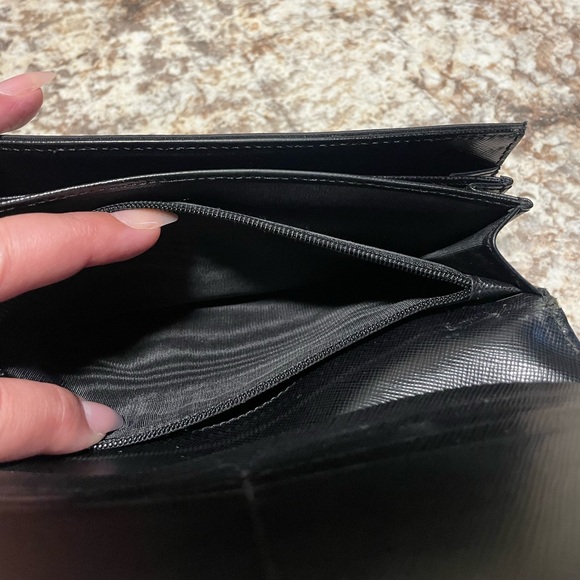 ❌SOLD!❌ PRADA Vintage Tessuto Nero Nylon & Leather Wallet Italy 100% Authentic! - Picture 13 of 16